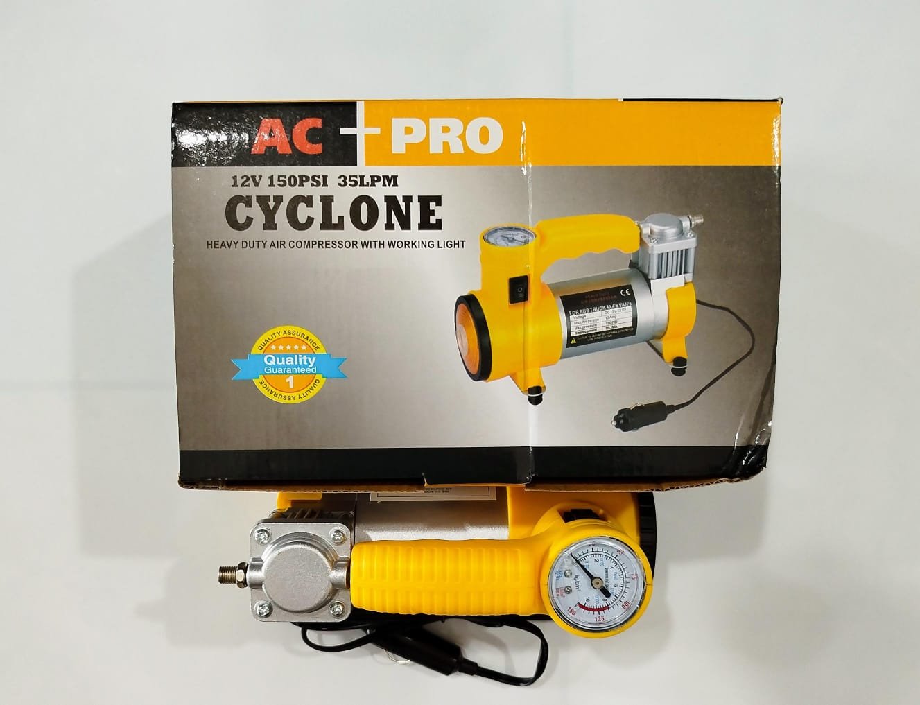 MINI COMPRESOR 12V AMARILLO