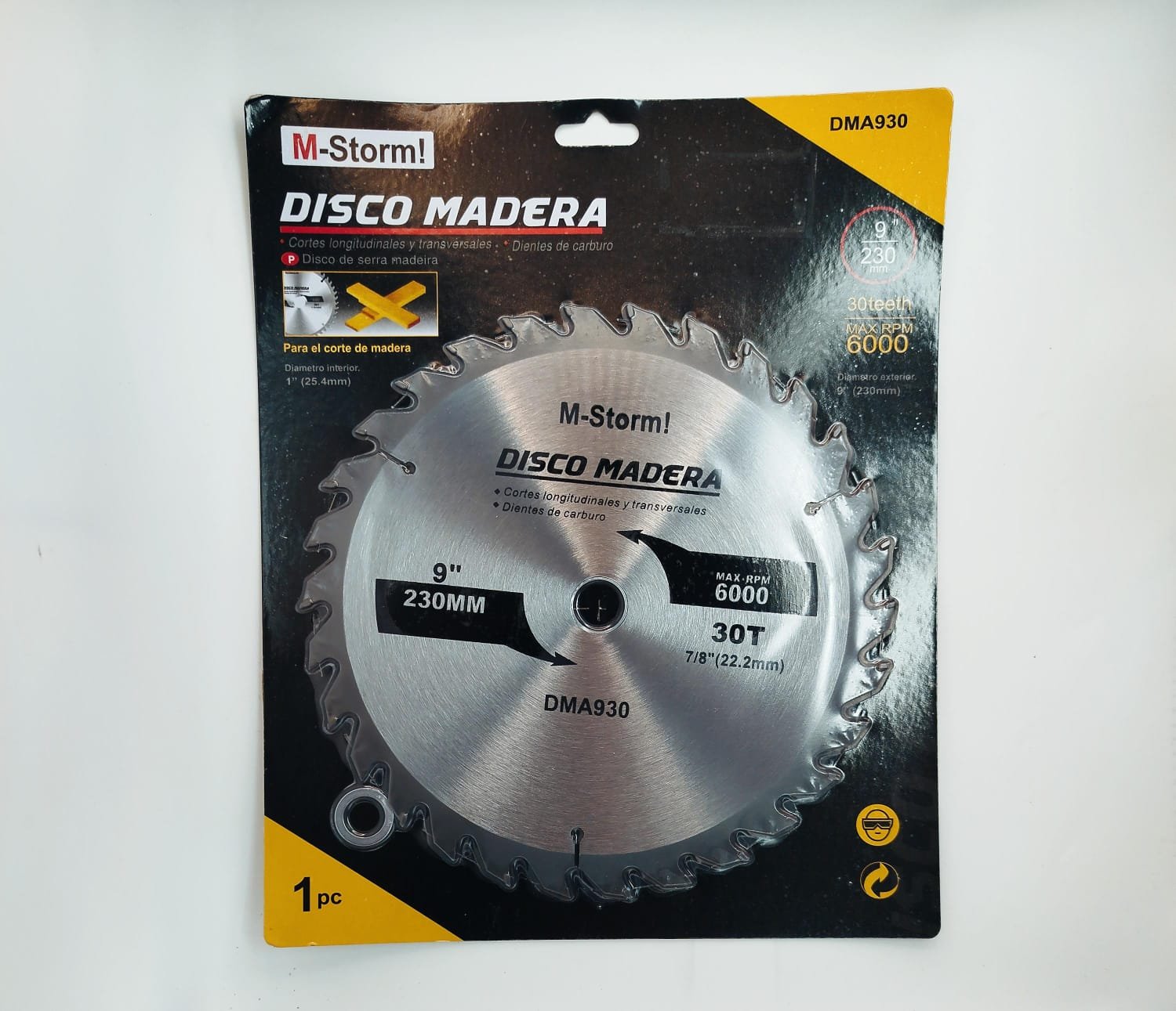 DISCO MADERA 230 X 30D PUNTA CRUZADA
BIMETAL 2.1M AL-2020