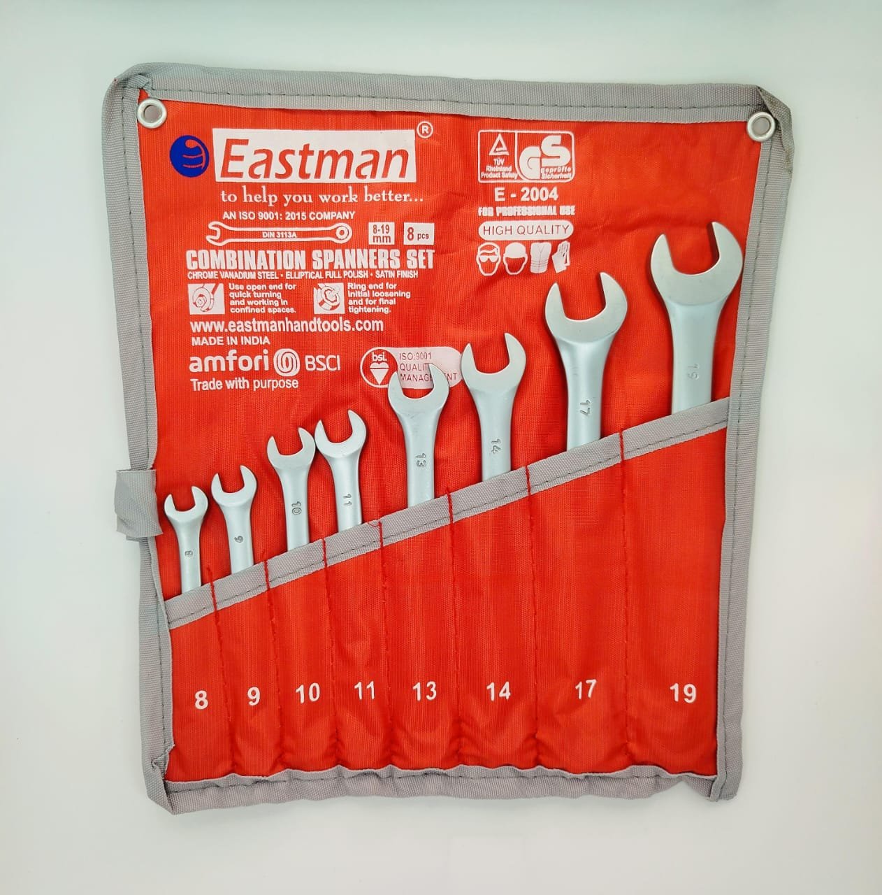 LLAVE COMBINADA CRV PULIDO X8 PCS
EASTMAN